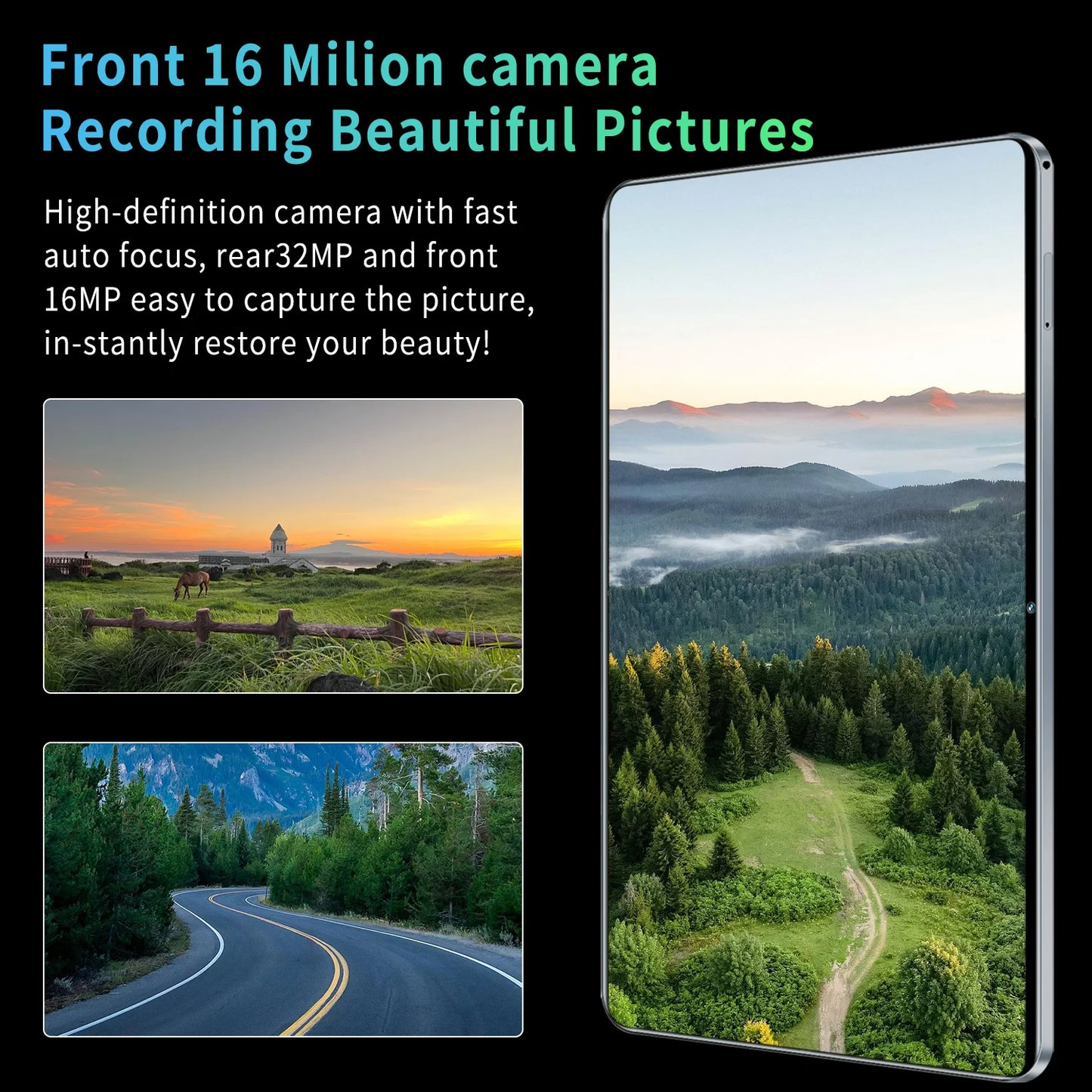 2025 Android 13 Tablet, 10,36", 5G Global Version 16GB RAM 1TB ROM, 10 -Core, Dual SIM, WiFi