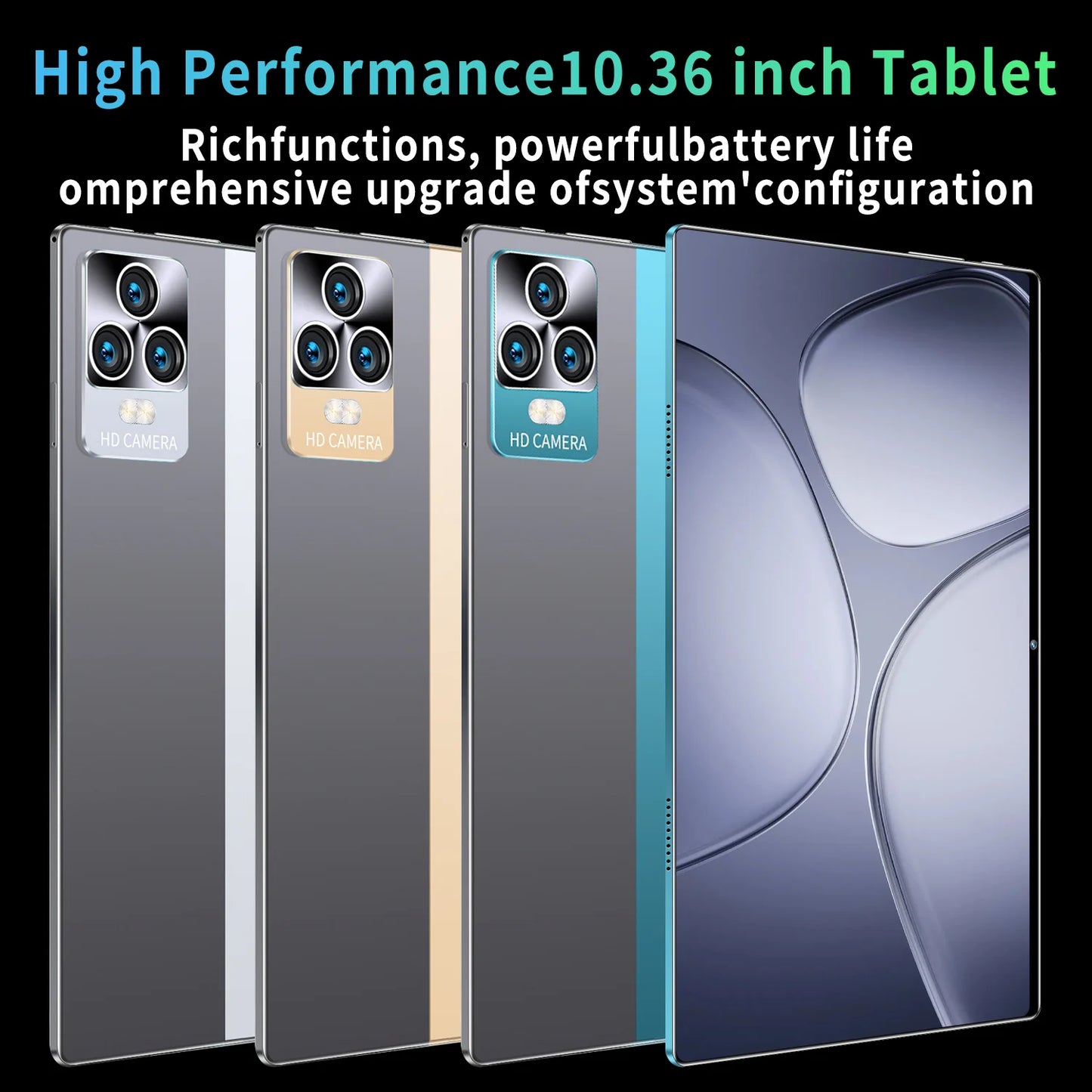 2025 Android 13 Tablet, 10,36", 5G Global Version 16GB RAM 1TB ROM, 10 -Core, Dual SIM, WiFi