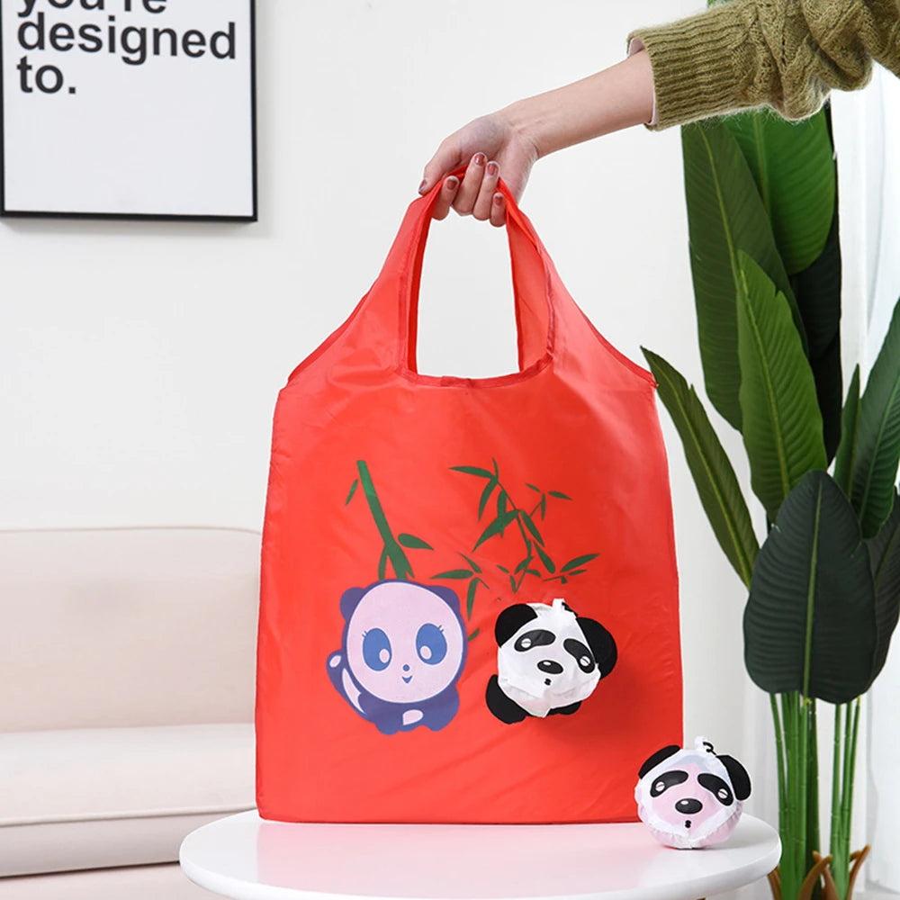 Foldable Eco-Friendly Cartoon Shopping Bag – Reusable 10KG Tote