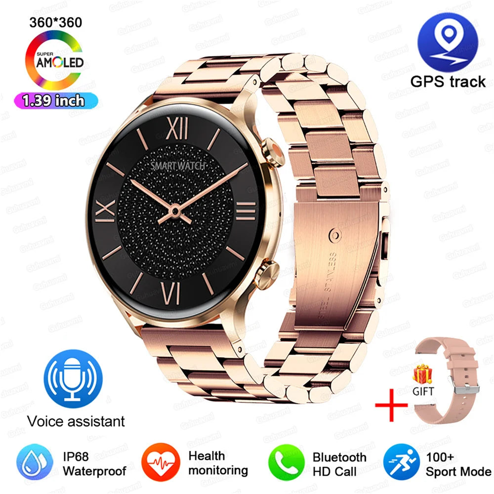 2025 New Smartwatch Men & Women AMOLED HD Screen Bluetooth Call IP68 Waterproof GPS For Android, IOS