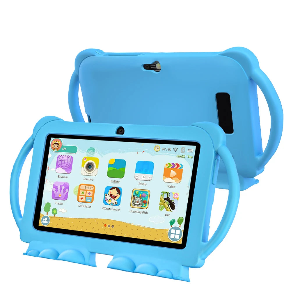 New 5G WIFI 7-inch Children's Tablet 4GB+64GB ROM Mini Pad Quad Core Dual Cameras, Kids-Proof protective Case Tablets Android 13