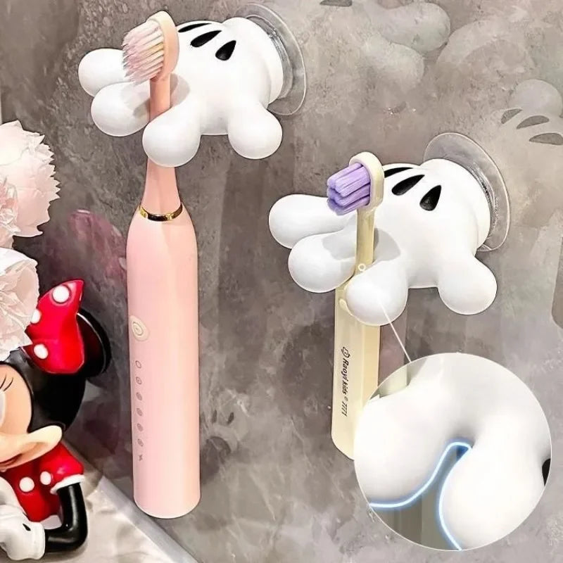 Mickey Toothbrush Holder, Multifunctional Hooks for Bathroom Towel Hanging and Data Cable Home Furnishings