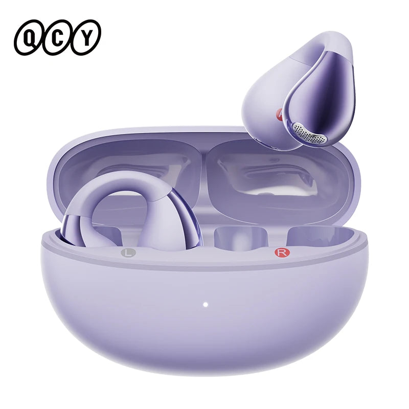 QCY Crossky C30 Bluetooth 5.4, Ear Clip Earbuds- Open- Ear, Dual-Connection
