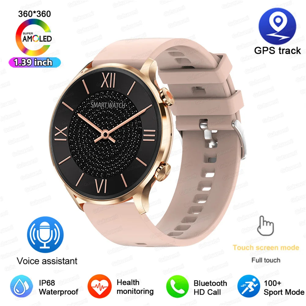 2025 New Smartwatch Men & Women AMOLED HD Screen Bluetooth Call IP68 Waterproof GPS For Android, IOS
