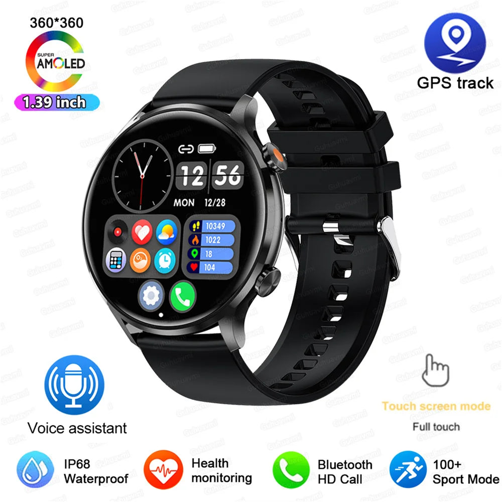 2025 New Smartwatch Men & Women AMOLED HD Screen Bluetooth Call IP68 Waterproof GPS For Android, IOS