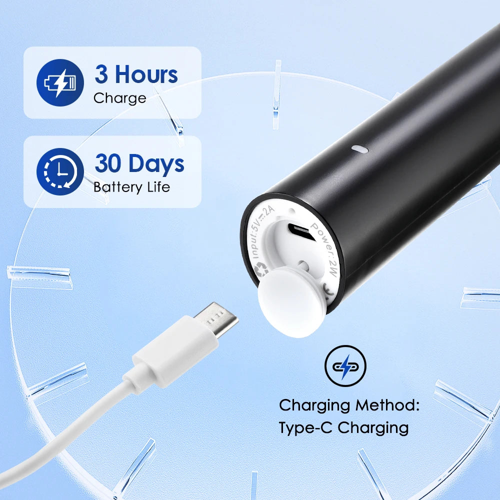 4 Brush Heads Rotating Electric Toothbrush with Holder for Adults Smart Timer Deep Clean with Rechargeable Tooth Brush