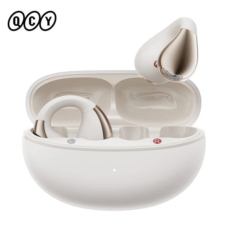 QCY Crossky C30 Bluetooth 5.4, Ear Clip Earbuds- Open- Ear, Dual-Connection