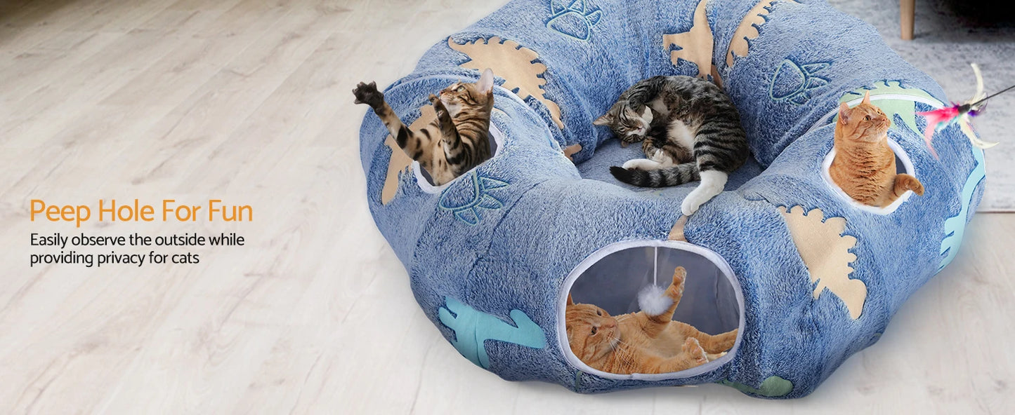 Foldable Small Pet Tunnel ,Multifunctional Playground Toy