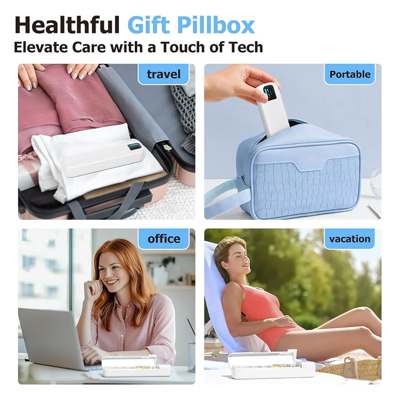Smart Pill Organizer 7-Day Bluetooth Reminder with App & Alarm