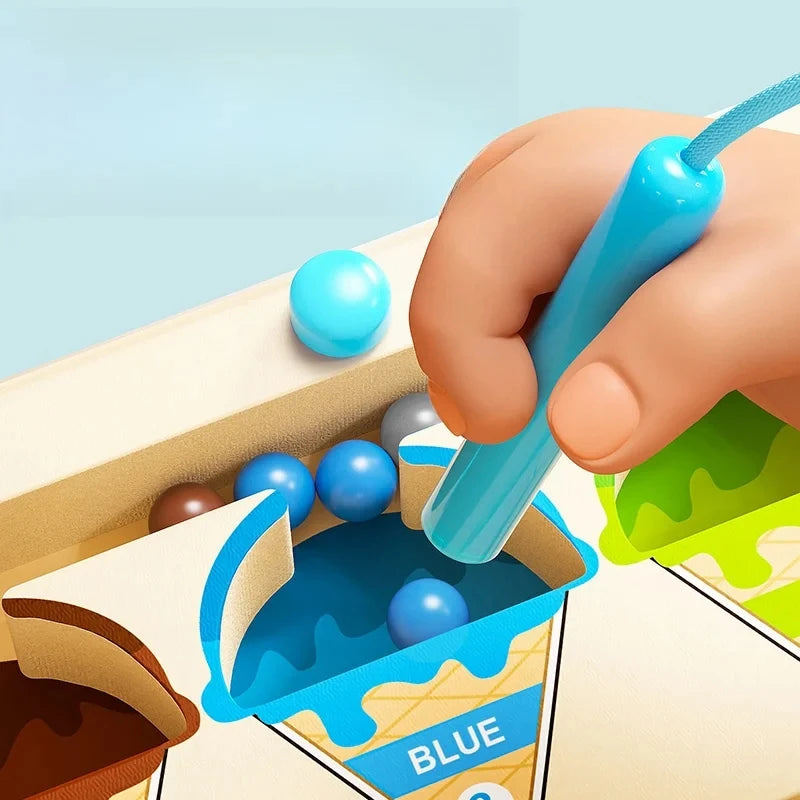 Magnetic Toy With Magnetic Digital Beads For Puzzle Practice And Attention Training Games