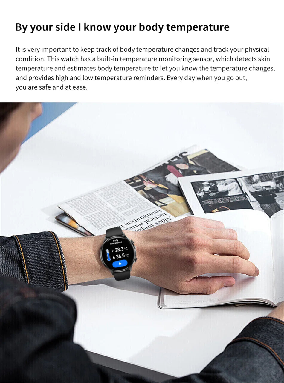 2025 New Smartwatch Men & Women AMOLED HD Screen Bluetooth Call IP68 Waterproof GPS For Android, IOS