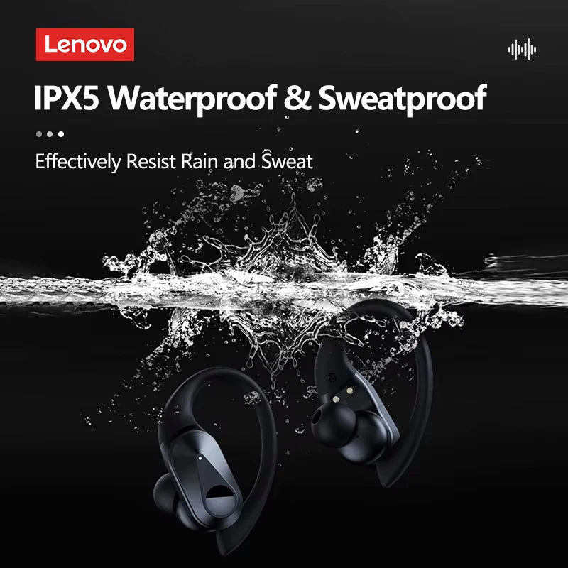 Lenovo LP75 TWS Sports Earphones Bluetooth 5.3, Waterproof HiFi Stereo Noise Reduction