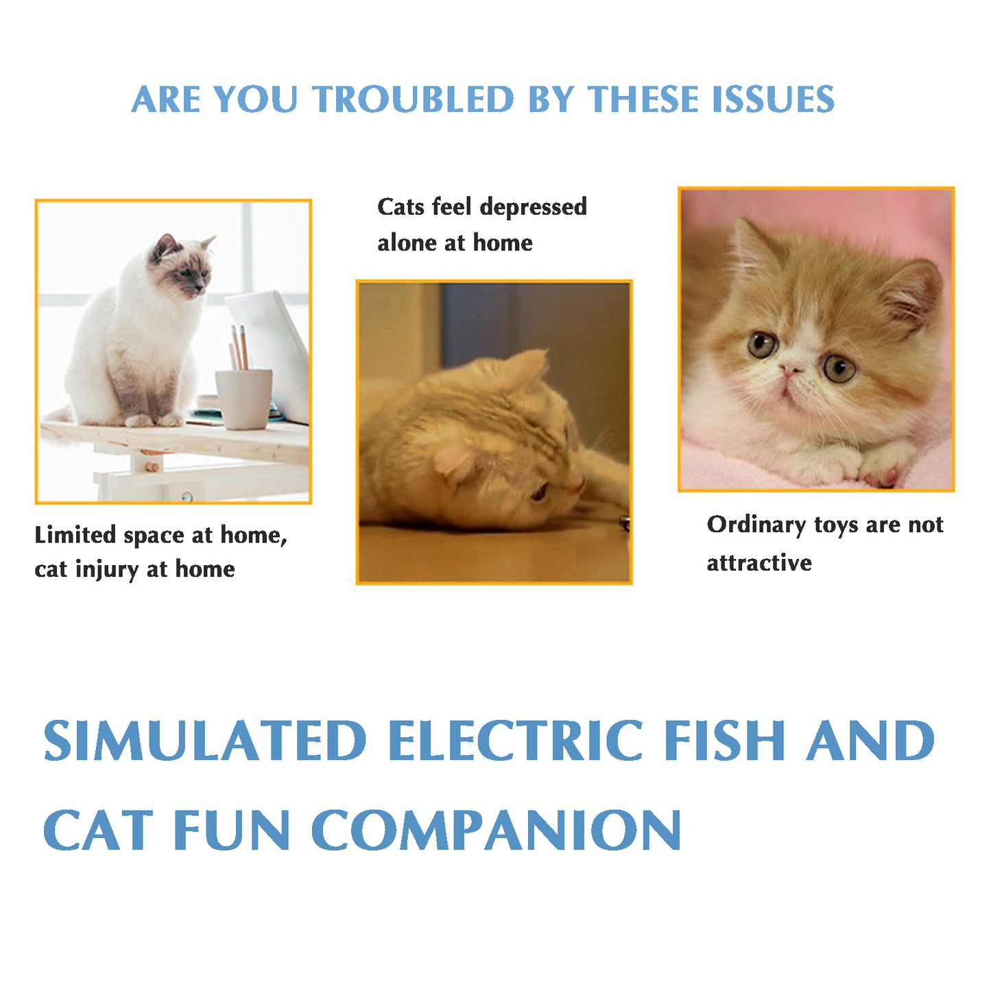 Portable Electric Moving Cat Fish Toy ,Interactive Flopping Self-Moving Fish Toy ,USB Charging for Cats/Puppy/Small Dogs