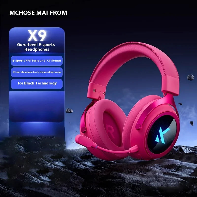 Mchose X9 H Wireless Gamming Headset, 3 Sound Modes, Mic, Surround Audio, FPS & E-Sports 2025
