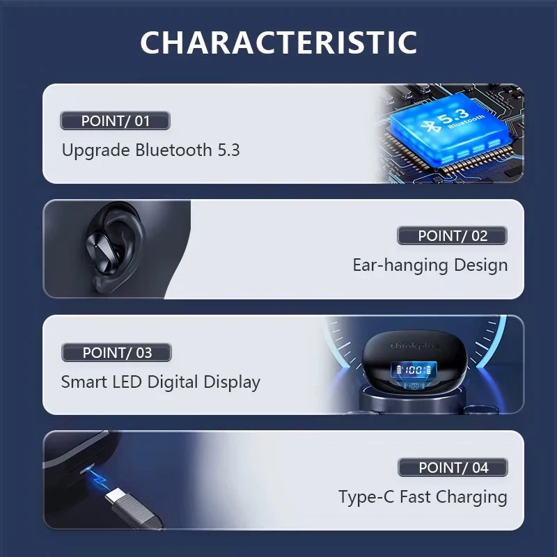 Lenovo LP75 TWS Sports Earphones Bluetooth 5.3, Waterproof HiFi Stereo Noise Reduction