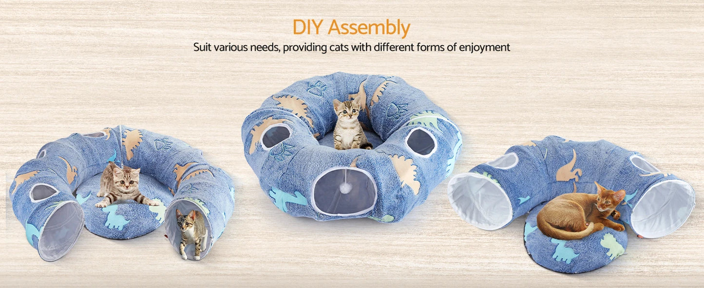Foldable Small Pet Tunnel ,Multifunctional Playground Toy