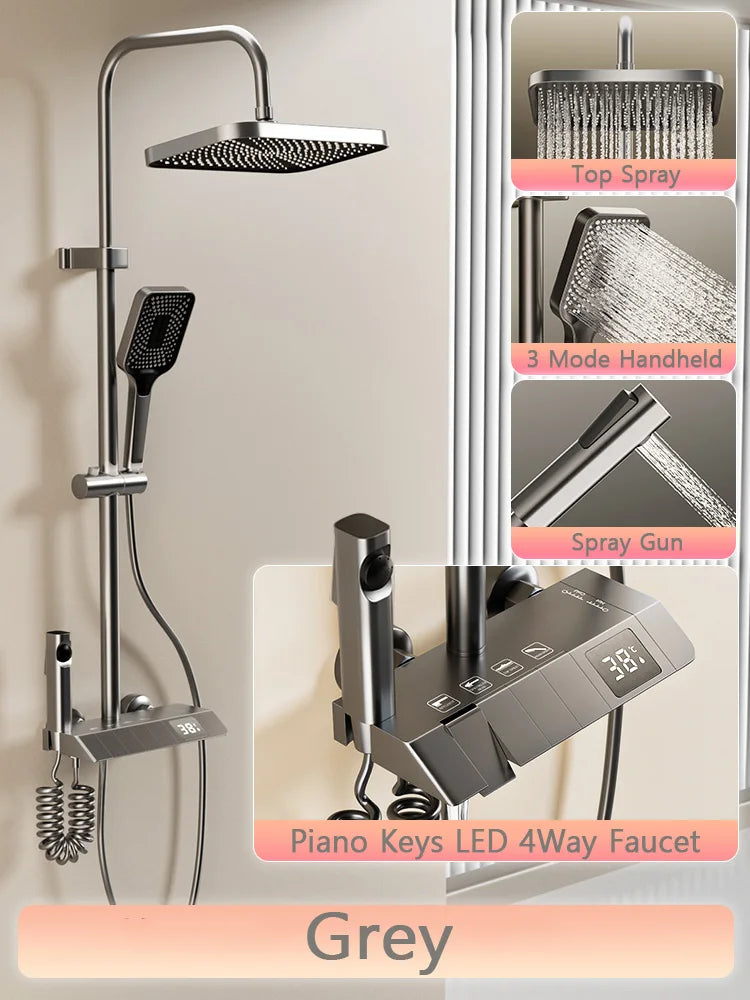Digital LED Shower Set