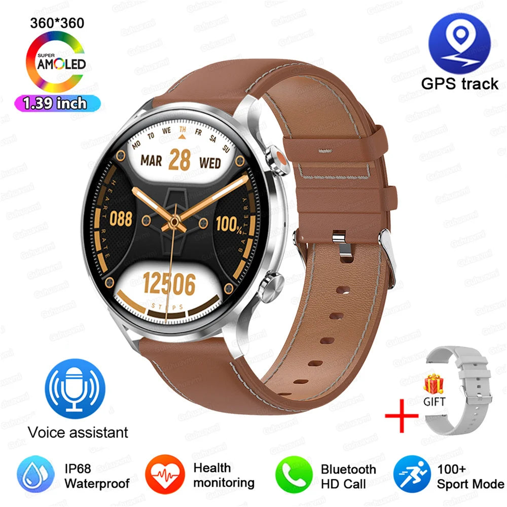 2025 New Smartwatch Men & Women AMOLED HD Screen Bluetooth Call IP68 Waterproof GPS For Android, IOS