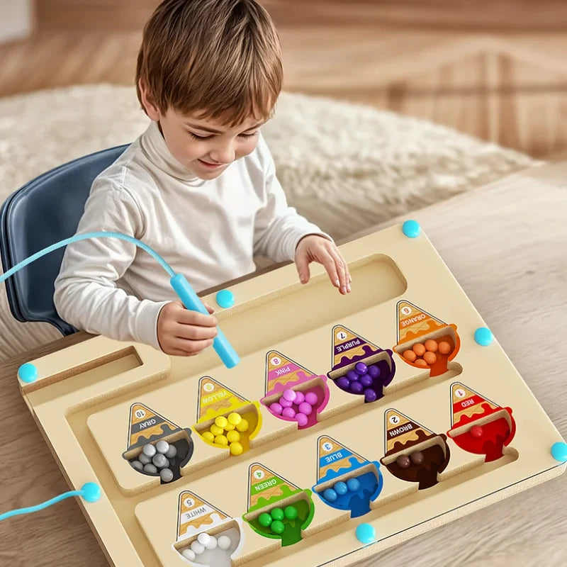 Magnetic Toy With Magnetic Digital Beads For Puzzle Practice And Attention Training Games