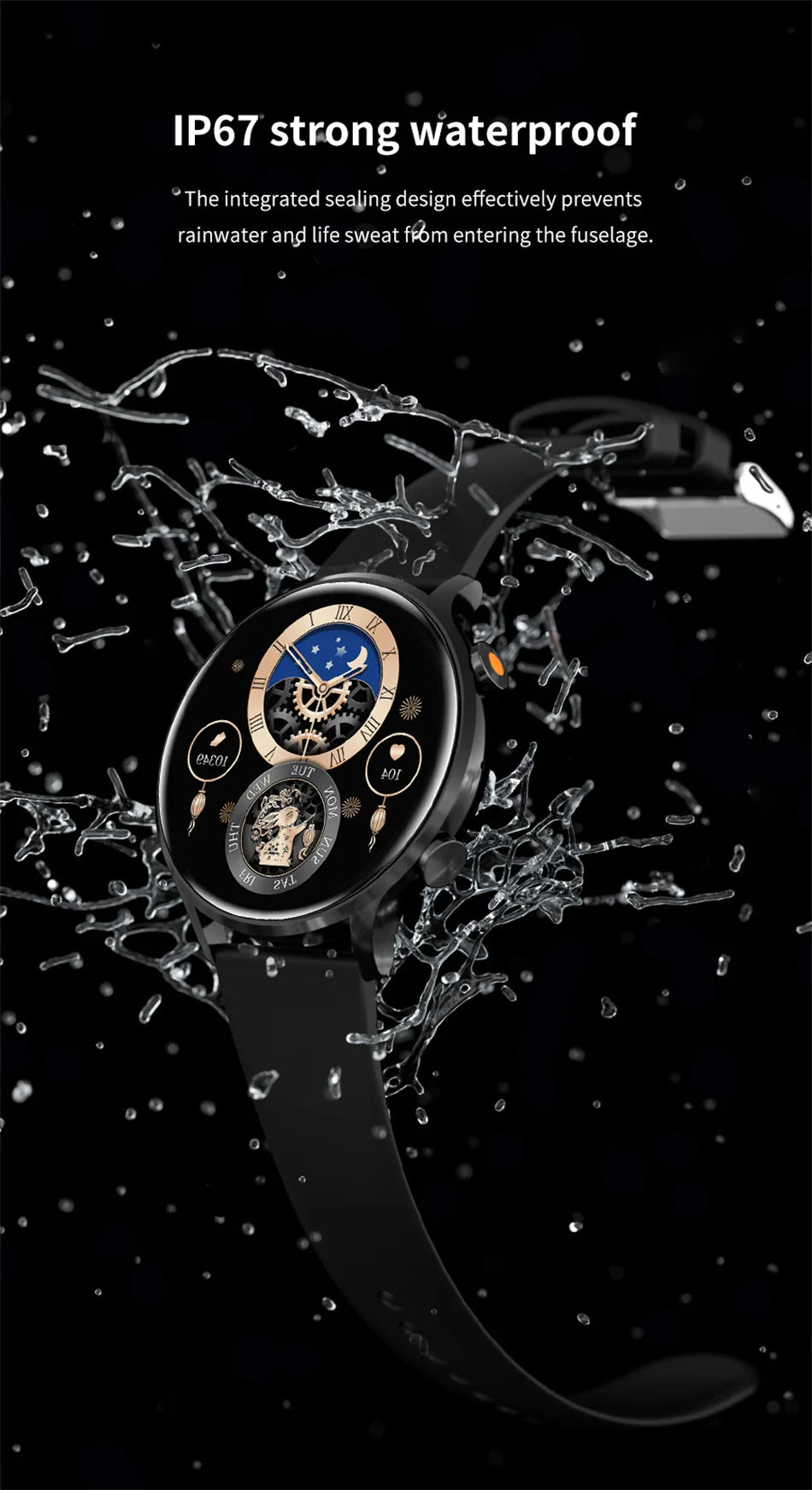 2025 New Smartwatch Men & Women AMOLED HD Screen Bluetooth Call IP68 Waterproof GPS For Android, IOS