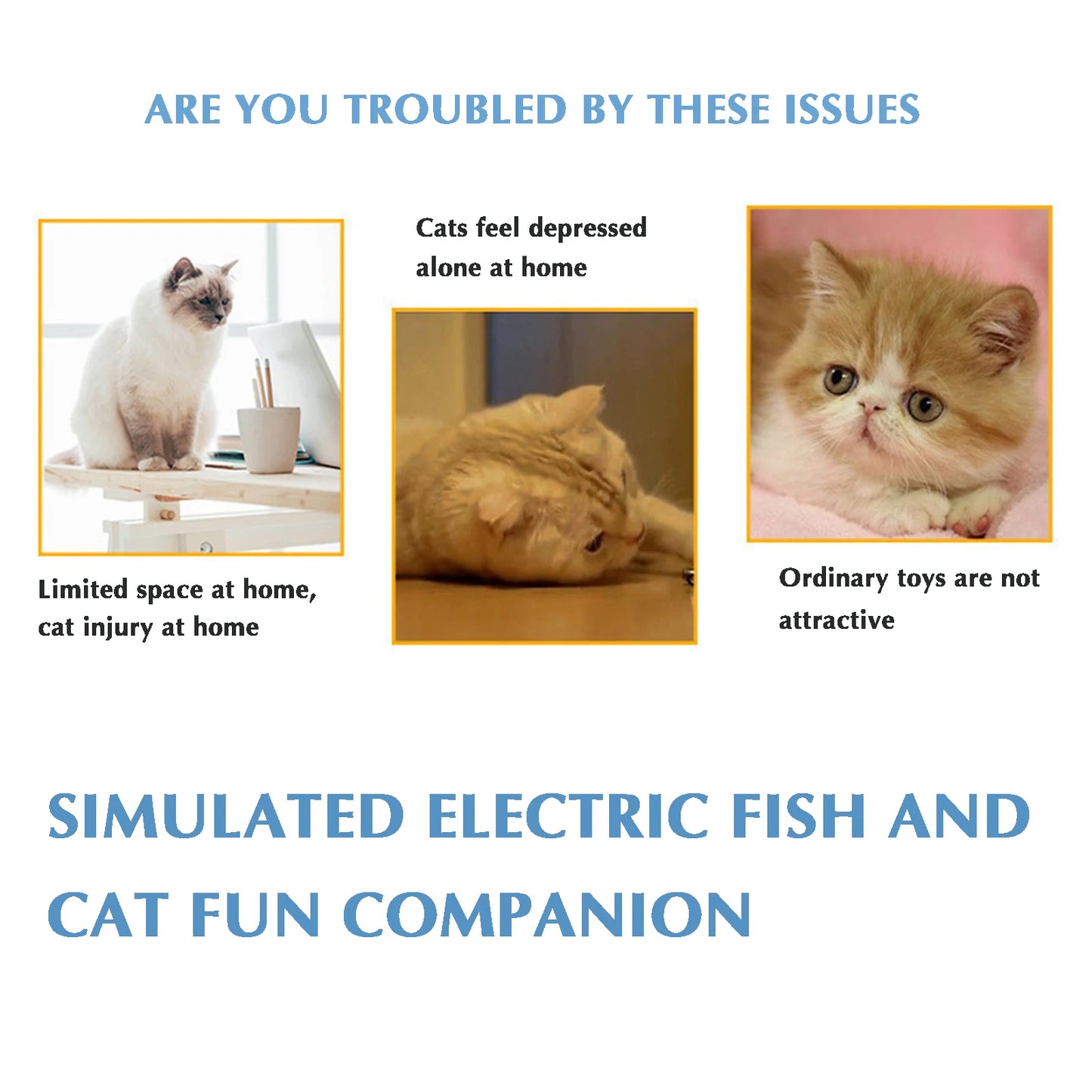 Portable Electric Moving Cat Fish Toy ,Interactive Flopping Self-Moving Fish Toy ,USB Charging for Cats/Puppy/Small Dogs