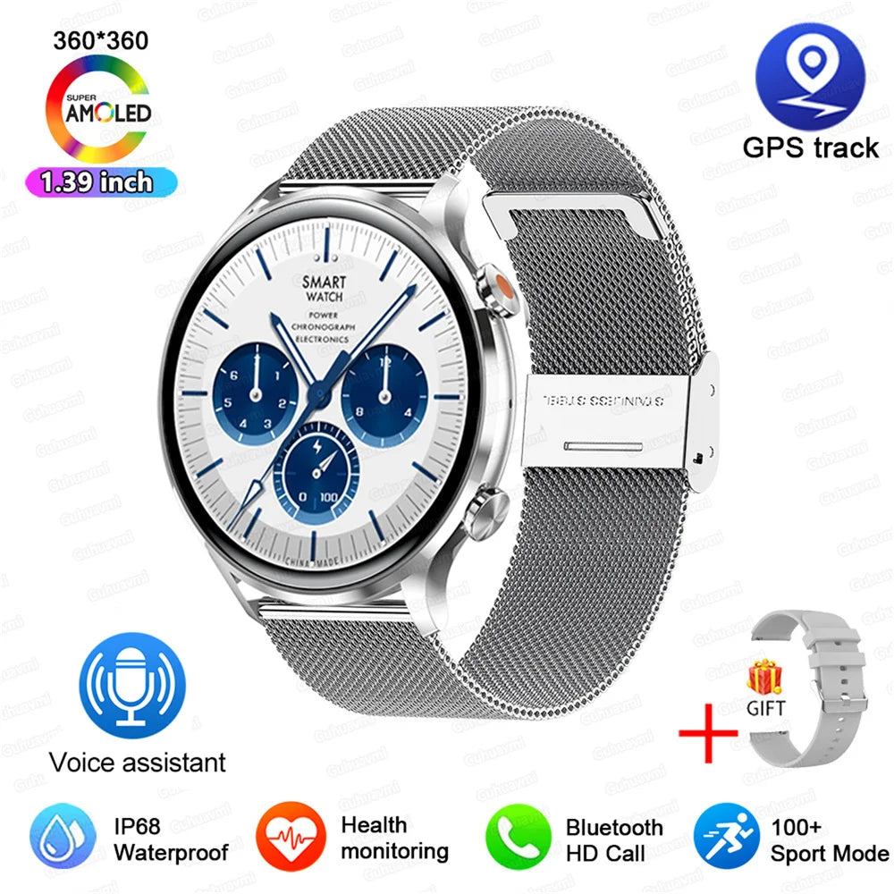 2025 New Smartwatch Men & Women AMOLED HD Screen Bluetooth Call IP68 Waterproof GPS For Android, IOS