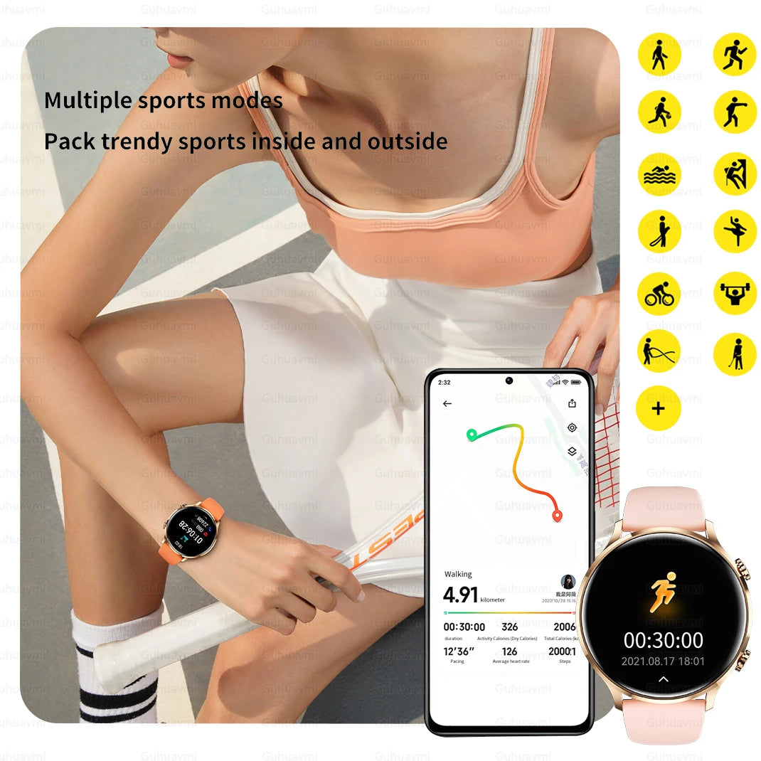 2025 New Smartwatch Men & Women AMOLED HD Screen Bluetooth Call IP68 Waterproof GPS For Android, IOS
