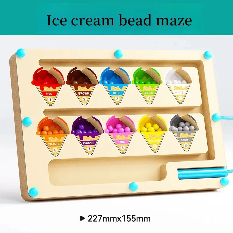 Magnetic Toy With Magnetic Digital Beads For Puzzle Practice And Attention Training Games