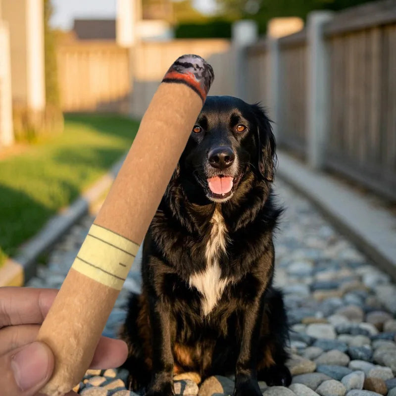 Cigarette Interactive Giggles Dog Toys, Funny Plush Chewing Toy with Squeaking Sound ,Dog Toy Box Gift