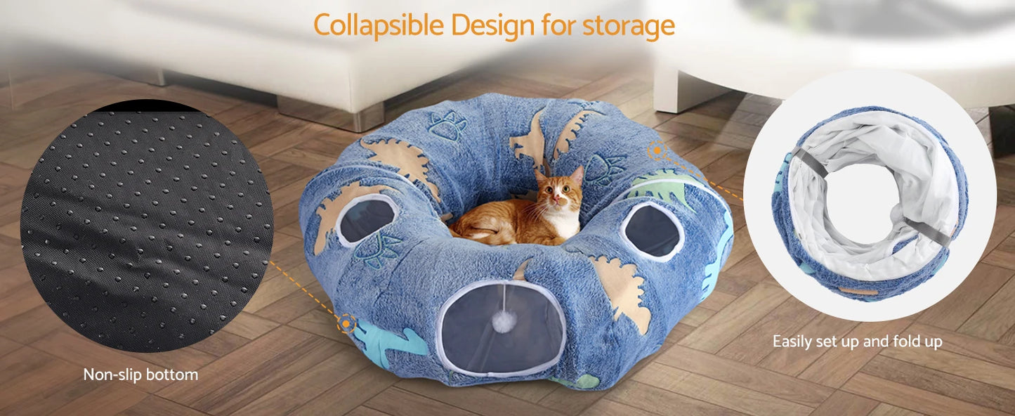 Foldable Small Pet Tunnel ,Multifunctional Playground Toy