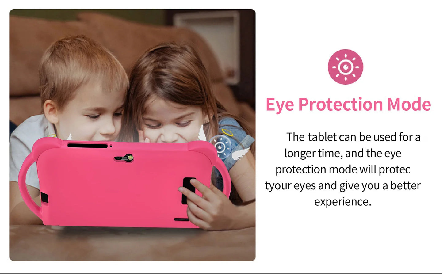 New 5G WIFI 7-inch Children's Tablet 4GB+64GB ROM Mini Pad Quad Core Dual Cameras, Kids-Proof protective Case Tablets Android 13
