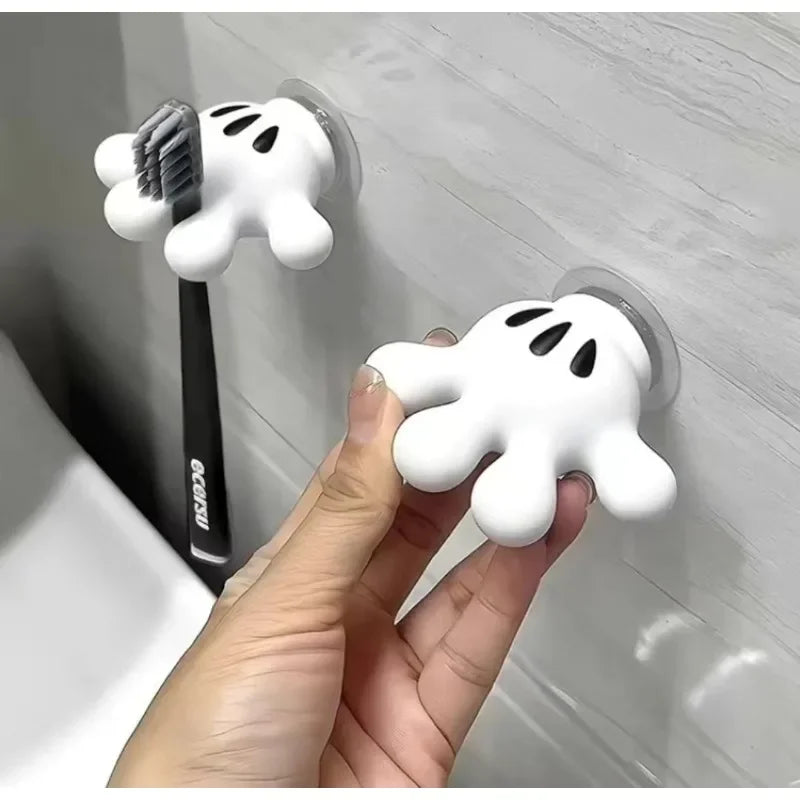 Mickey Toothbrush Holder, Multifunctional Hooks for Bathroom Towel Hanging and Data Cable Home Furnishings