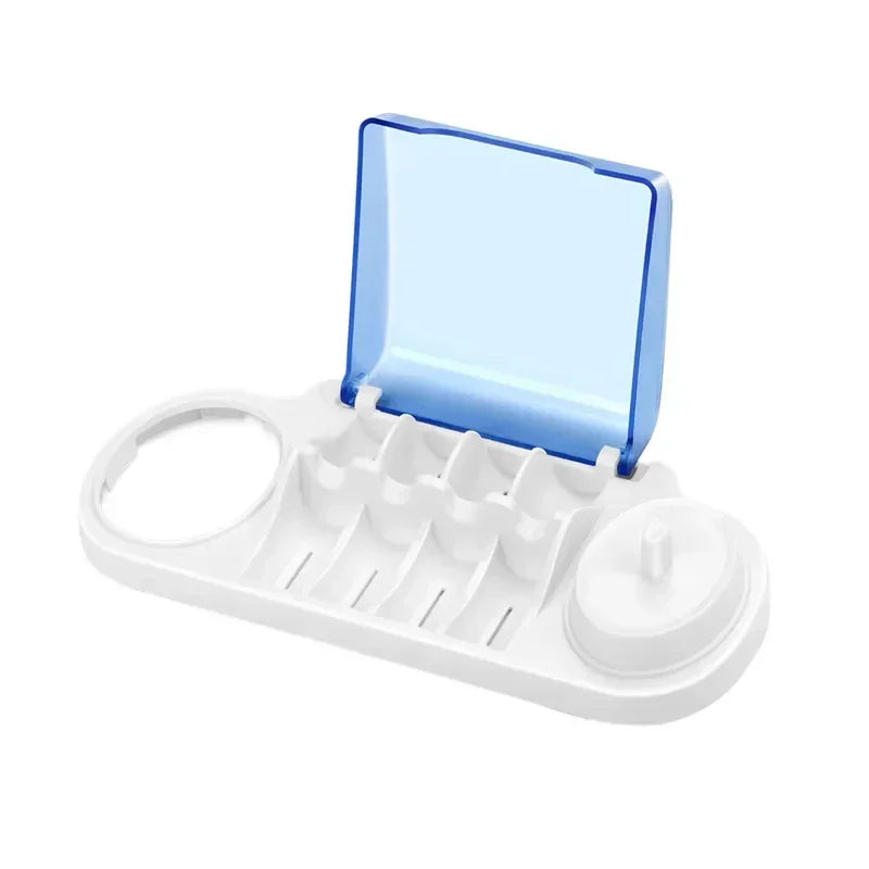 Toothbrush Holder Compatible with Qral-B Electric Toothbrushes Holder for 4 Push Brushes Bathroom Tool Charger Hole Charger Base