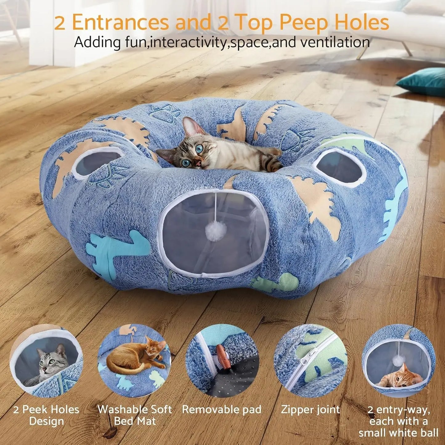 Foldable Small Pet Tunnel ,Multifunctional Playground Toy