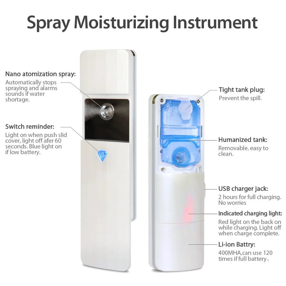Nano Facial Steamer - Portable Home Spa Device