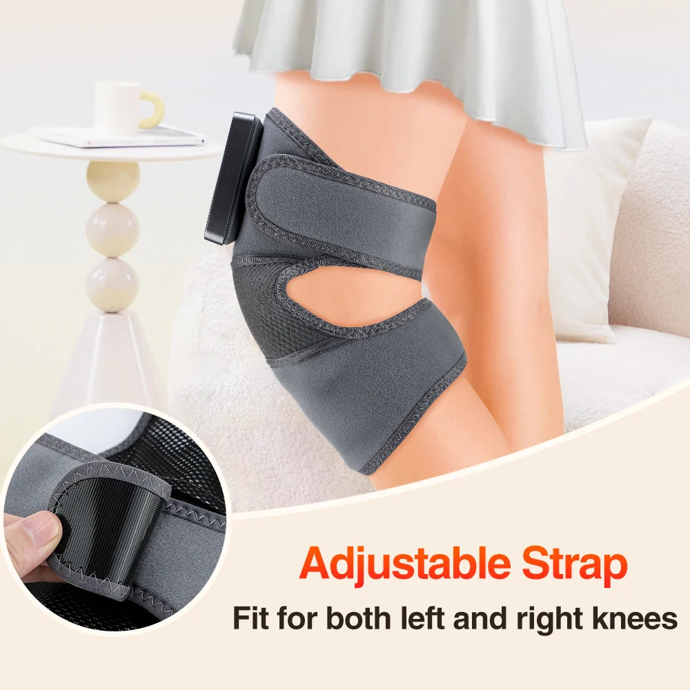 Rechargeable Heated and Vibration Knee Massager Electric 5 Levels Pad