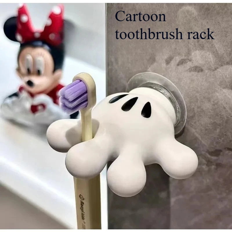 Mickey Toothbrush Holder, Multifunctional Hooks for Bathroom Towel Hanging and Data Cable Home Furnishings