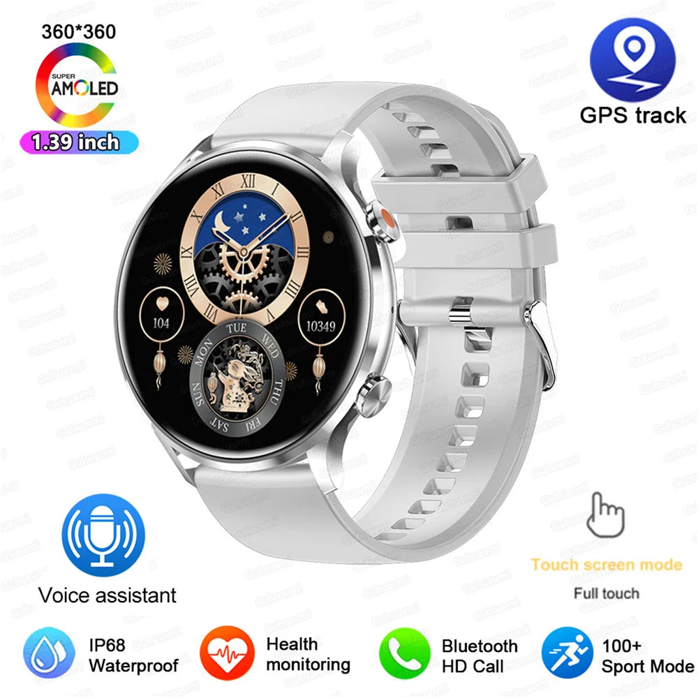 2025 New Smartwatch Men & Women AMOLED HD Screen Bluetooth Call IP68 Waterproof GPS For Android, IOS