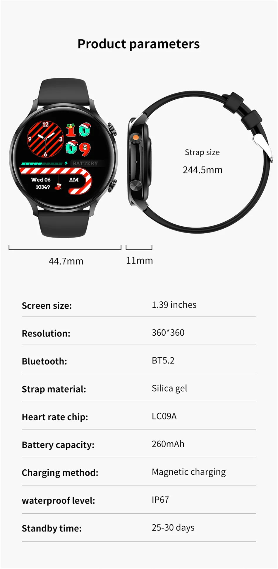 2025 New Smartwatch Men & Women AMOLED HD Screen Bluetooth Call IP68 Waterproof GPS For Android, IOS