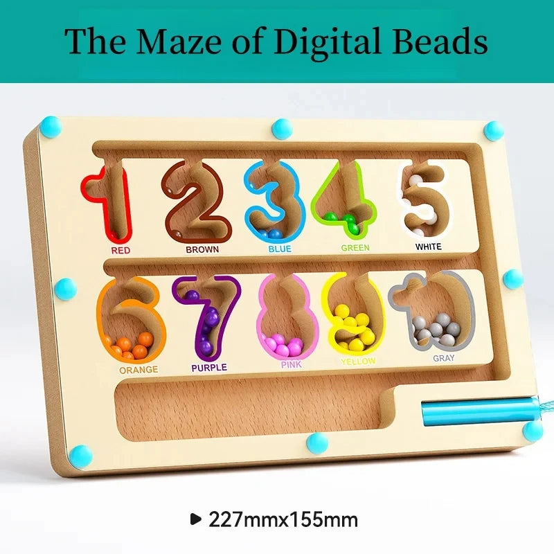 Magnetic Toy With Magnetic Digital Beads For Puzzle Practice And Attention Training Games