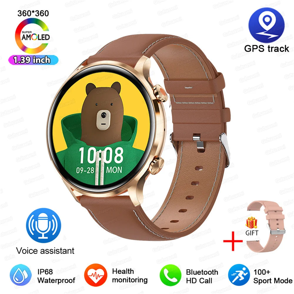 2025 New Smartwatch Men & Women AMOLED HD Screen Bluetooth Call IP68 Waterproof GPS For Android, IOS
