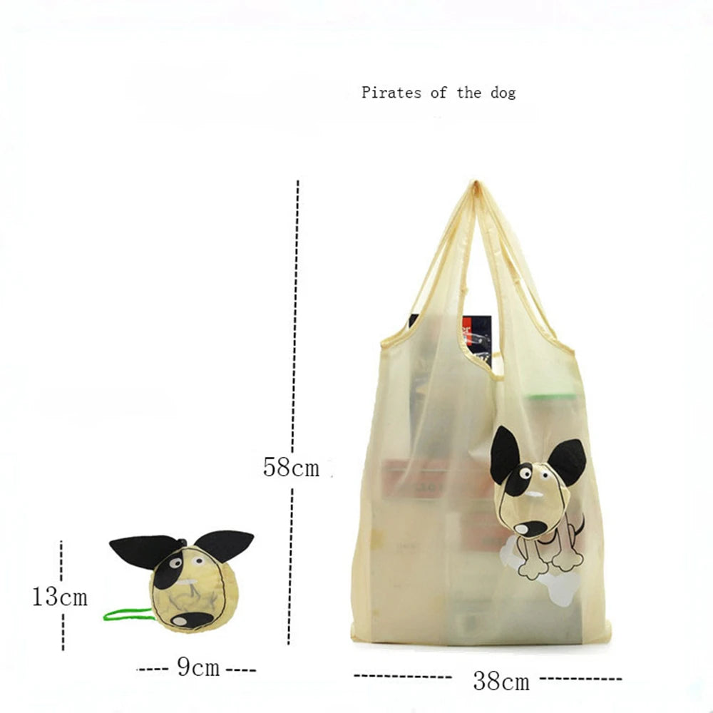 Foldable Eco-Friendly Cartoon Shopping Bag – Reusable 10KG Tote