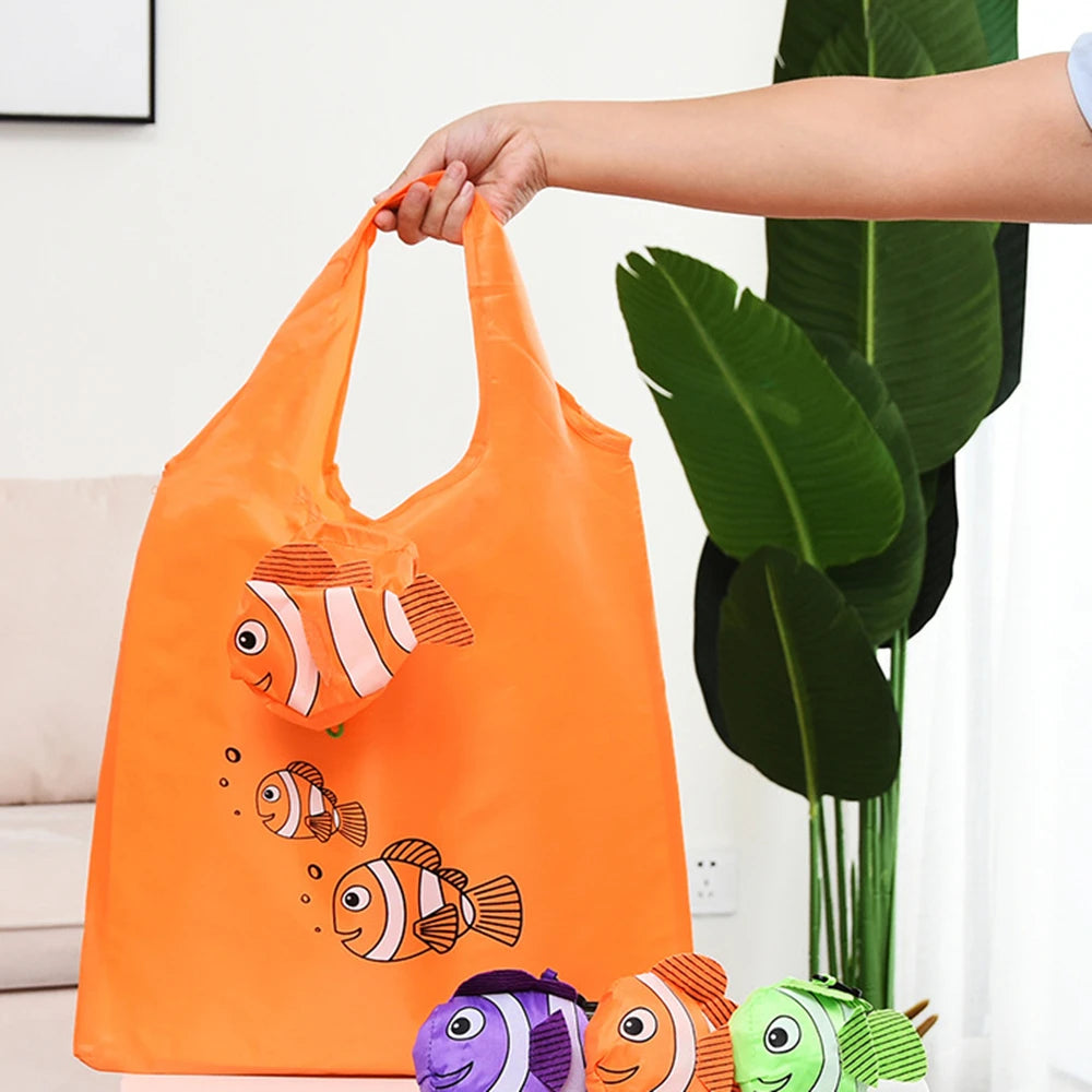 Foldable Eco-Friendly Cartoon Shopping Bag – Reusable 10KG Tote