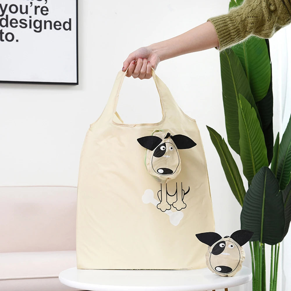 Foldable Eco-Friendly Cartoon Shopping Bag – Reusable 10KG Tote