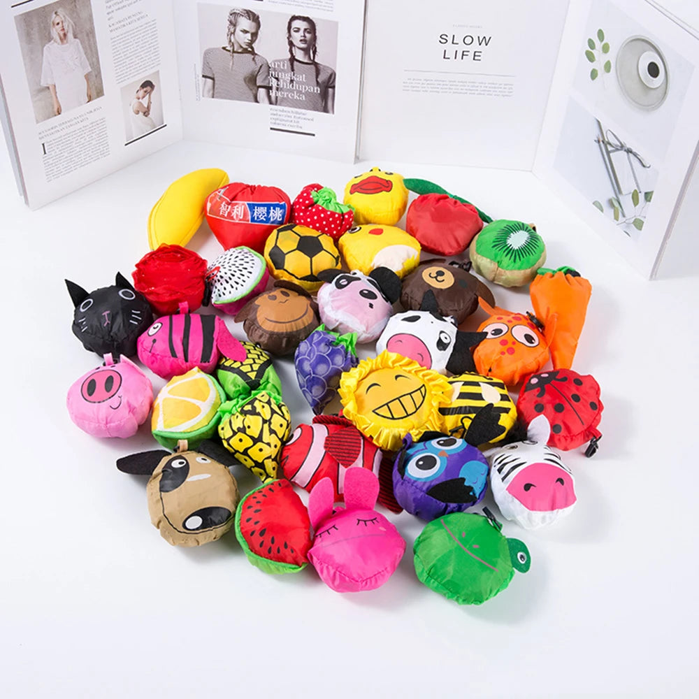 Foldable Eco-Friendly Cartoon Shopping Bag – Reusable 10KG Tote