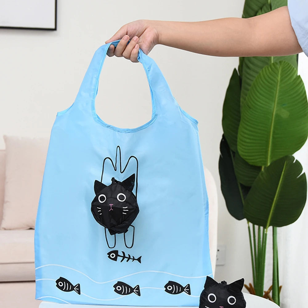 Foldable Eco-Friendly Cartoon Shopping Bag – Reusable 10KG Tote