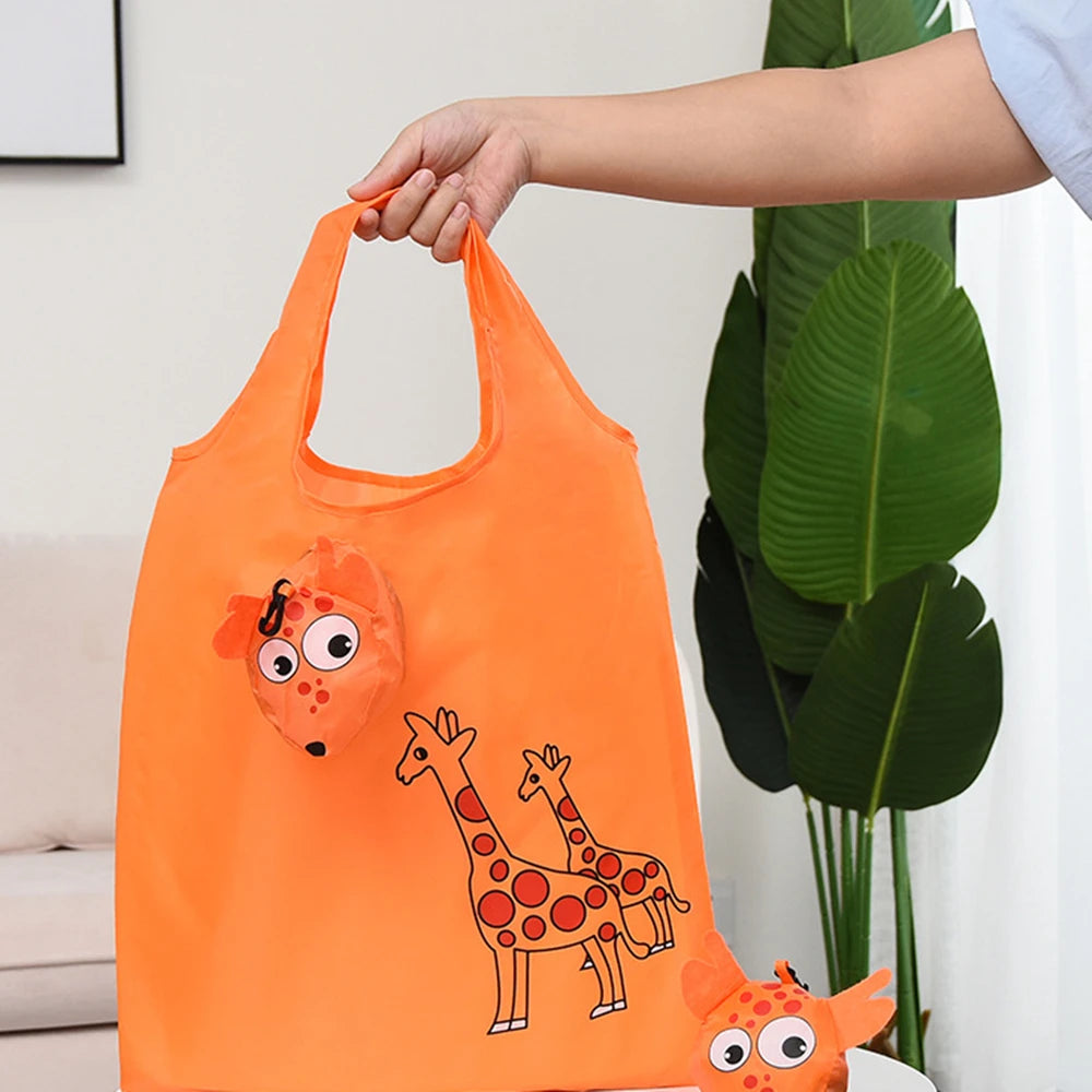 Foldable Eco-Friendly Cartoon Shopping Bag – Reusable 10KG Tote