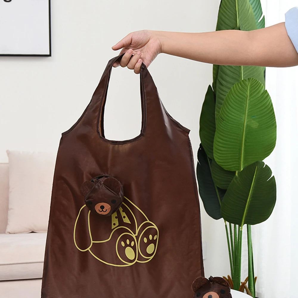 Foldable Eco-Friendly Cartoon Shopping Bag – Reusable 10KG Tote