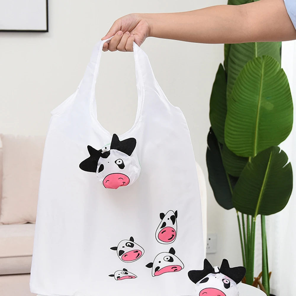 Foldable Eco-Friendly Cartoon Shopping Bag – Reusable 10KG Tote