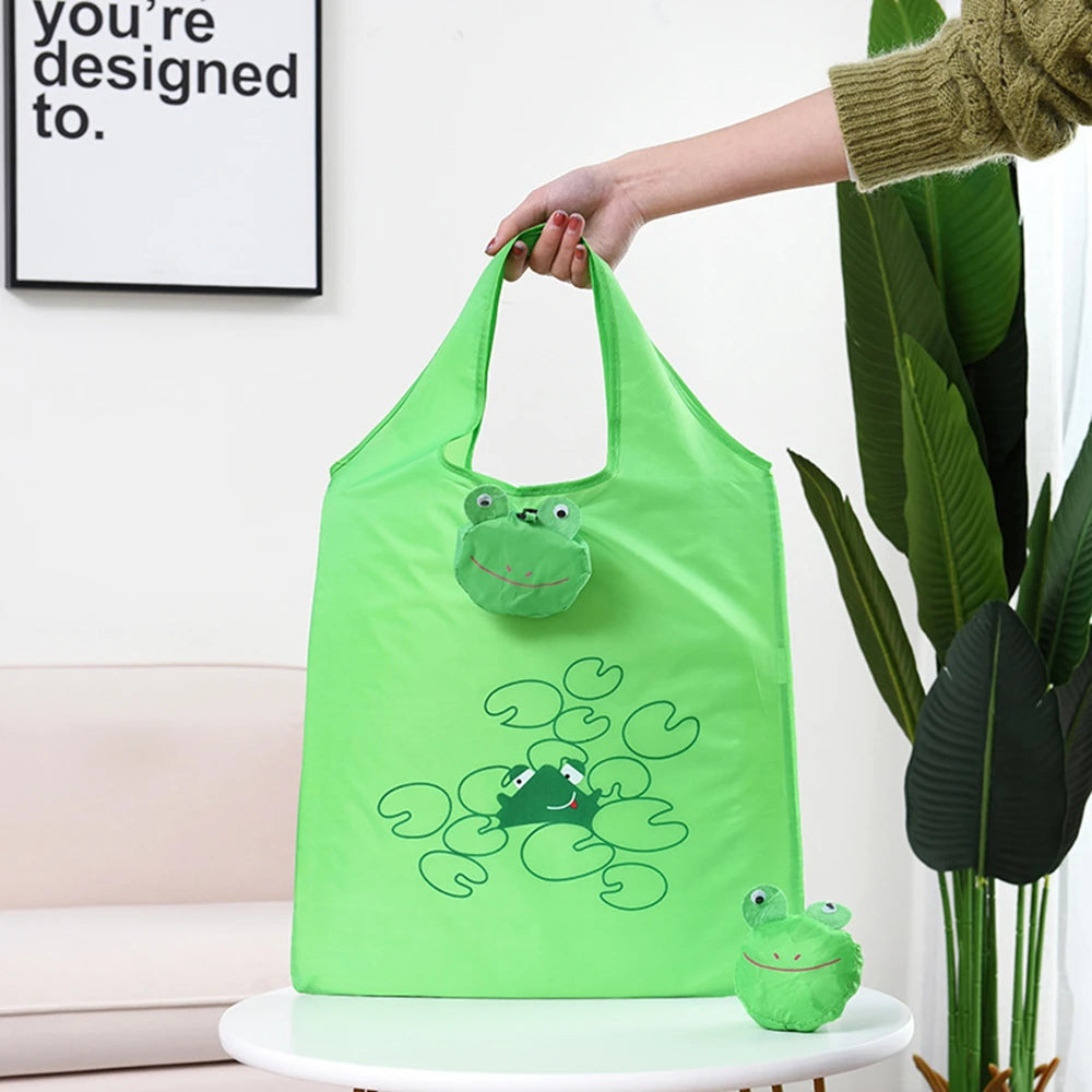 Foldable Eco-Friendly Cartoon Shopping Bag – Reusable 10KG Tote